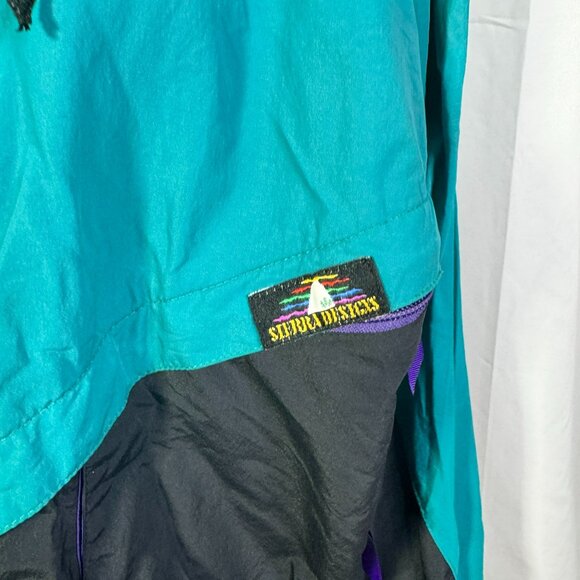 Vintage Sedona Desires Teal Purple Windbreaker Jacket – Unisex Retro Style Large - Picture 7 of 8